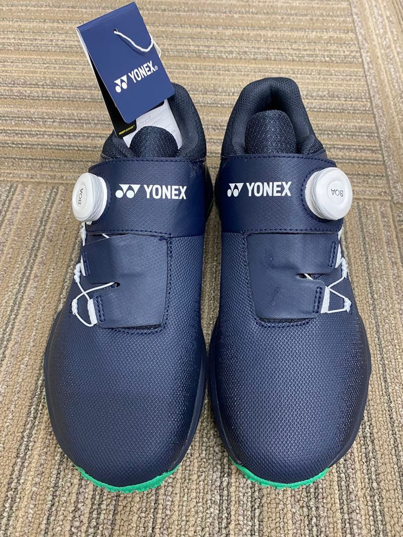YONEX ゴルフシューズ ネイビー 25センチ パワークッションエアラスメン