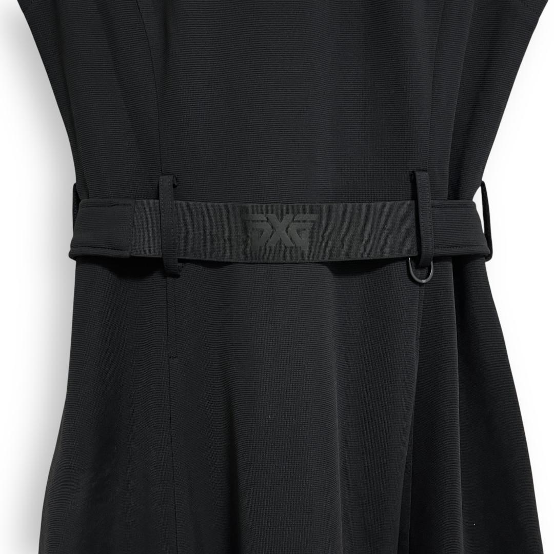 PXG ノースリーブ ポロシャツ ワンピース ブラック M