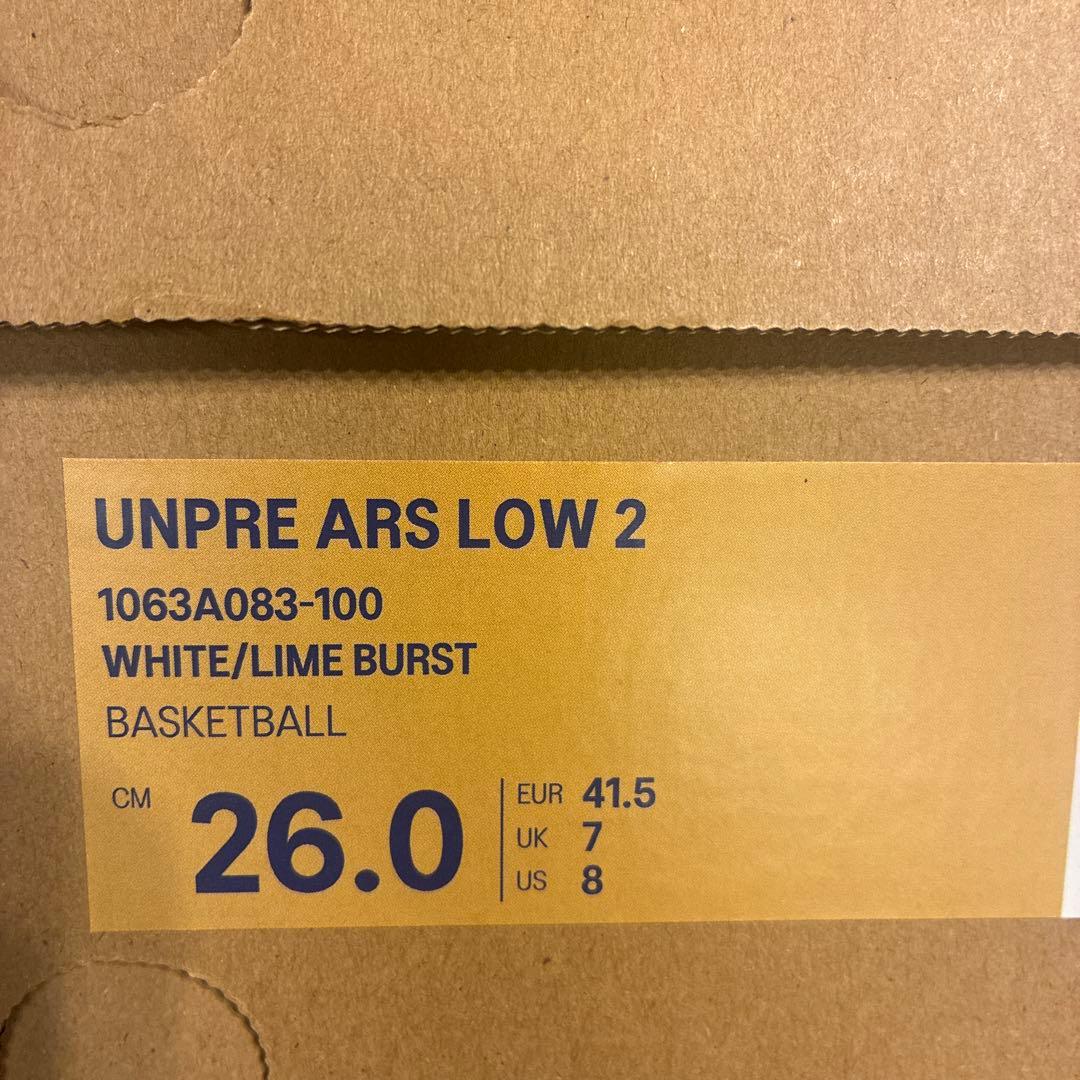 【新品未使用】26cm ASICS UNPRE ARS LOW2 アンプレアルス