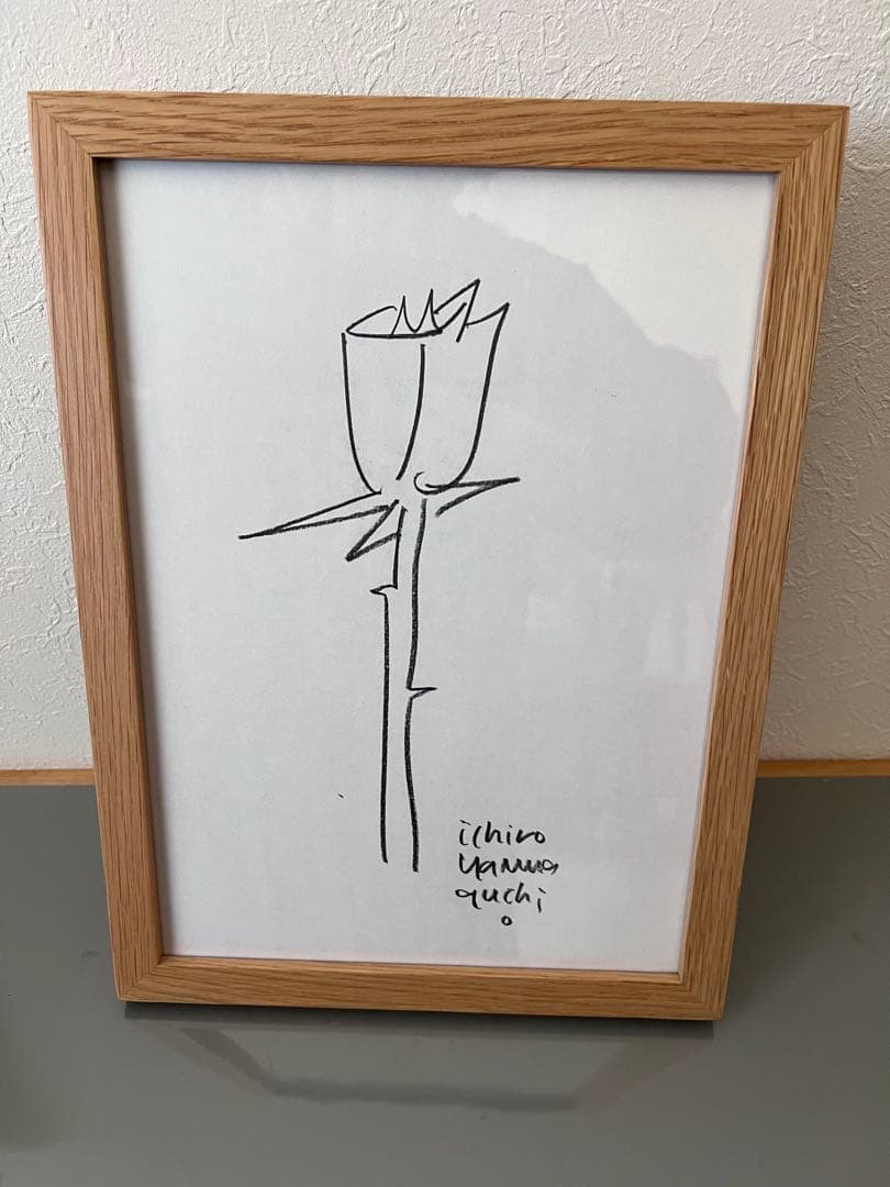 山口一郎　花　薔薇　原画　ポスター　無印良品　A4サイズ　絵　絵画