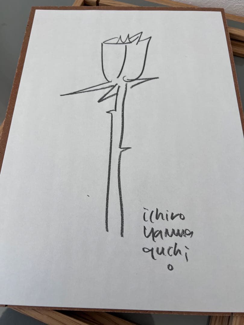 山口一郎　花　薔薇　原画　ポスター　無印良品　A4サイズ　絵　絵画
