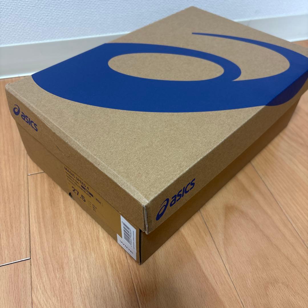 美品 アシックス マジックスピード4 WIDE イエロー/ブラック 27.5