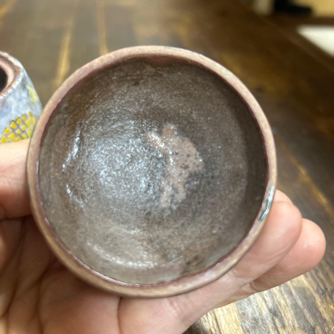 作家　陶芸作家　小物入れ　蓋物　うさぎとたんぽぽ　1点もの