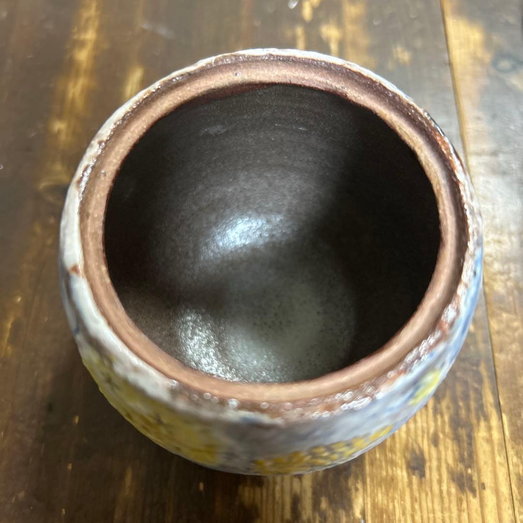 作家　陶芸作家　小物入れ　蓋物　うさぎとたんぽぽ　1点もの