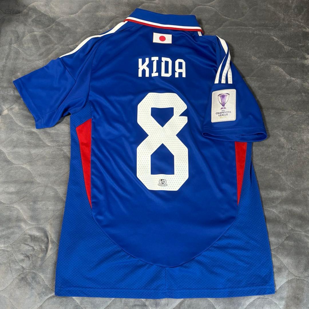 貴重！横浜F・マリノス喜田拓也8番ACLユニフォーム　サイン入りA4フォトセット