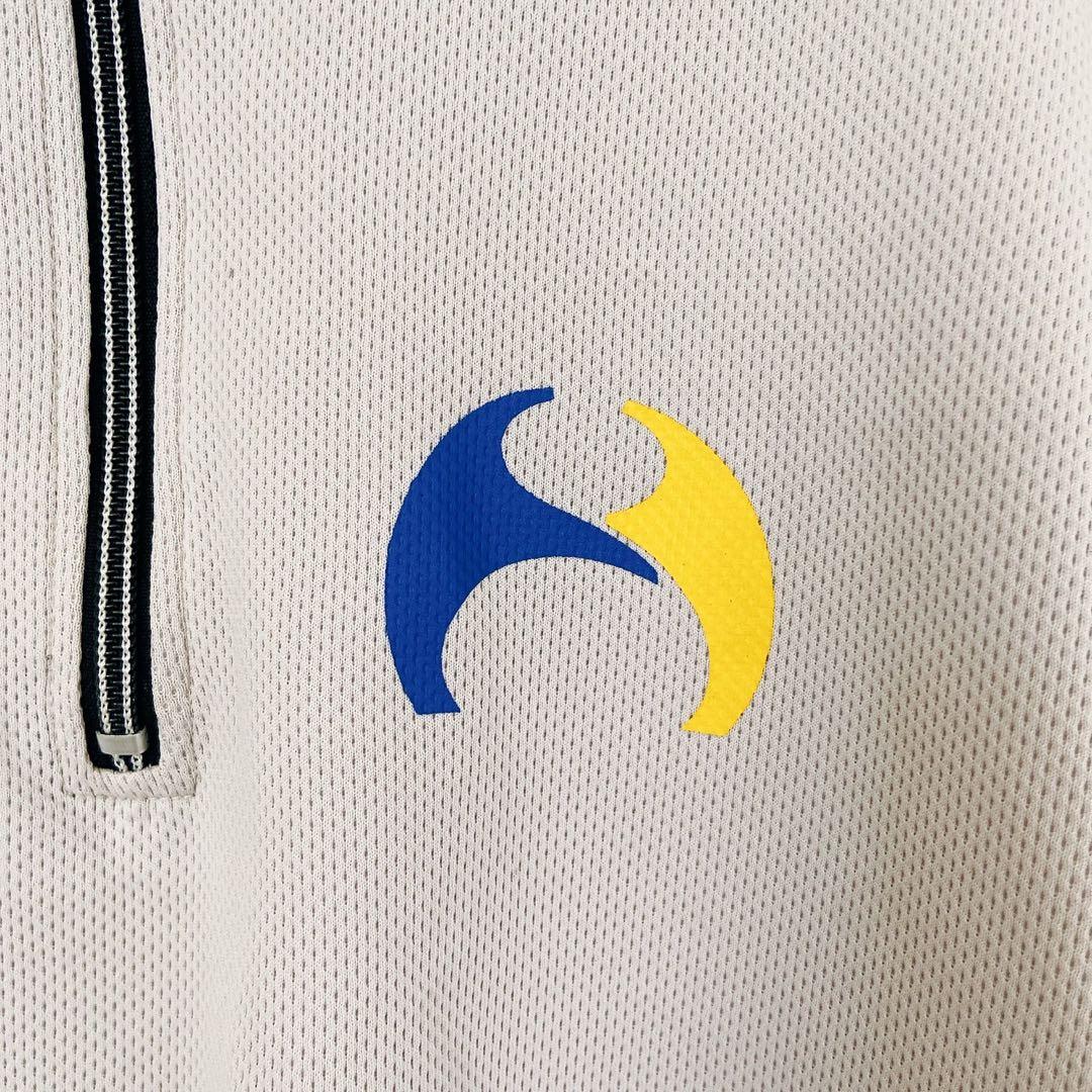 デサント　シャツ　ファイテンコラボ　ハイネック　ハーフジップ　グレー　L 半袖