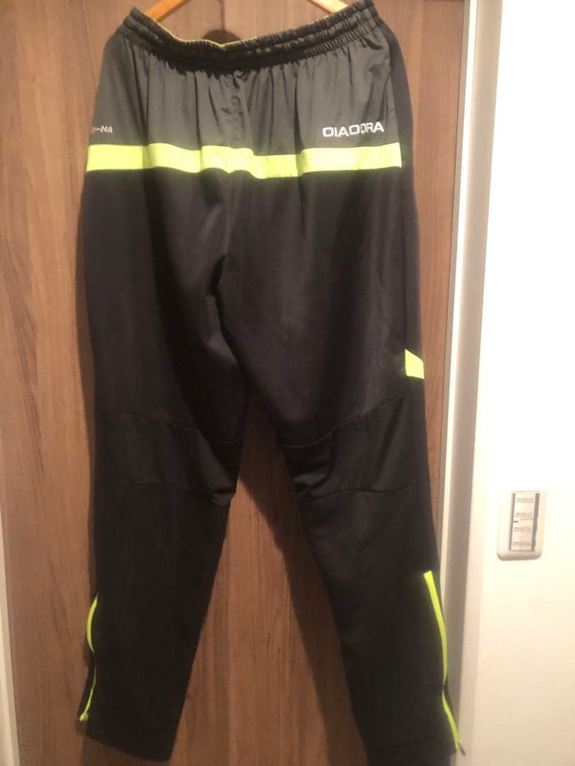 DIADORA ジャージ上下　Oサイズ グレー/ブラック/イエロー