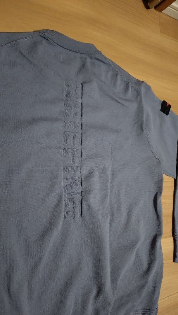 美品■BRIEFING ニット CREW NECK KNIT/L/グレー