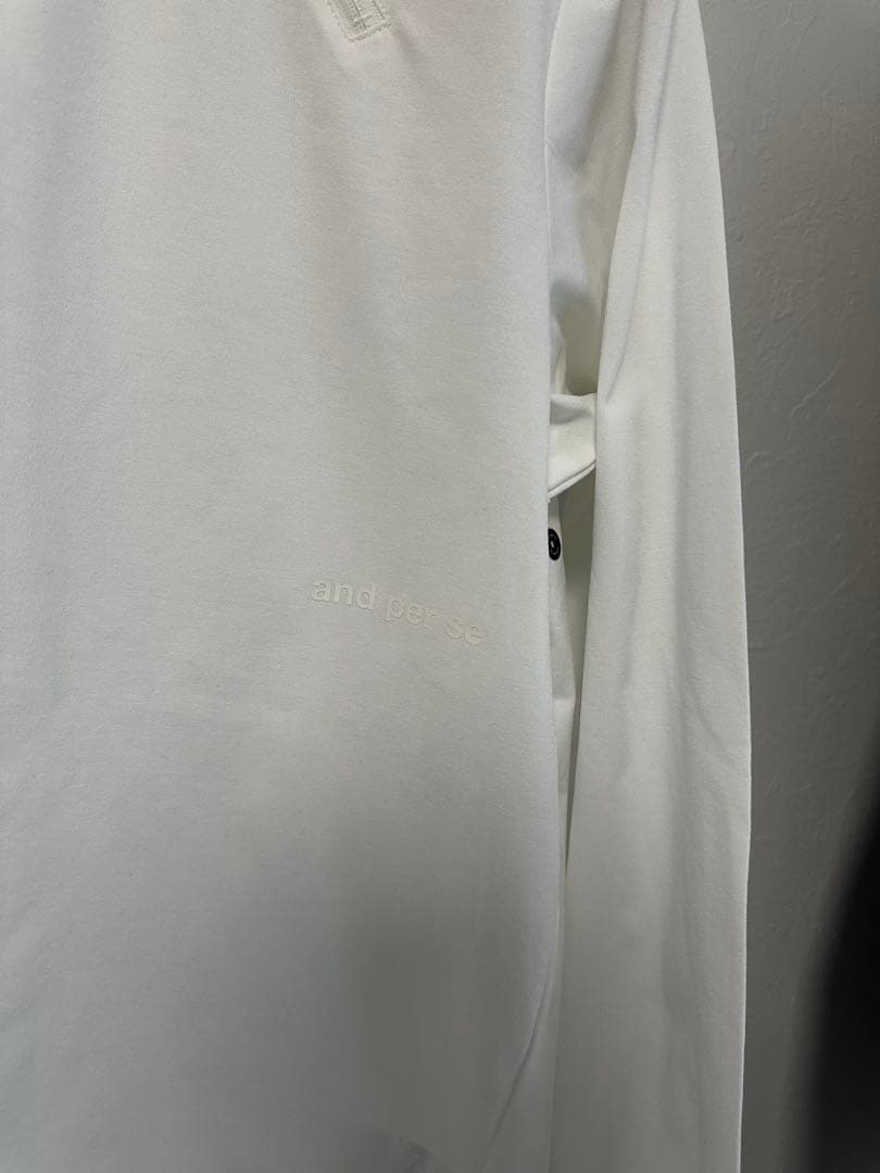 【and per se】ゴルフ モックネックシャツ L 新品未使用