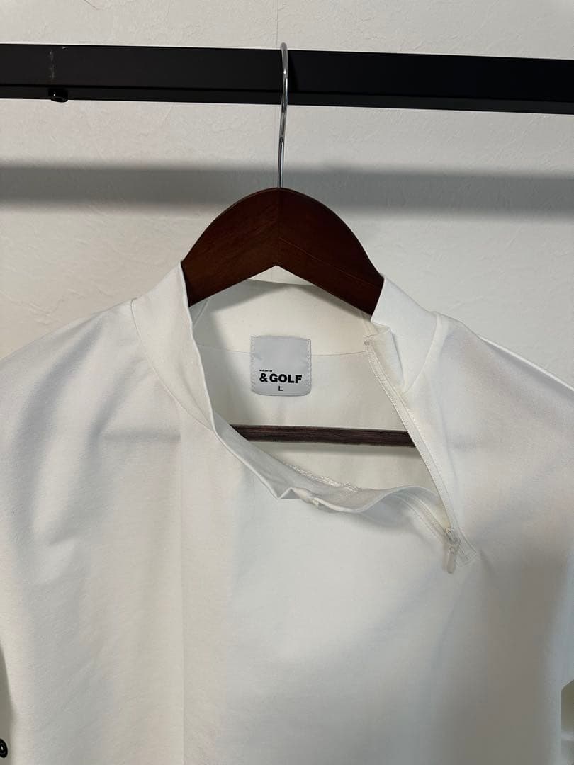 【and per se】ゴルフ モックネックシャツ L 新品未使用