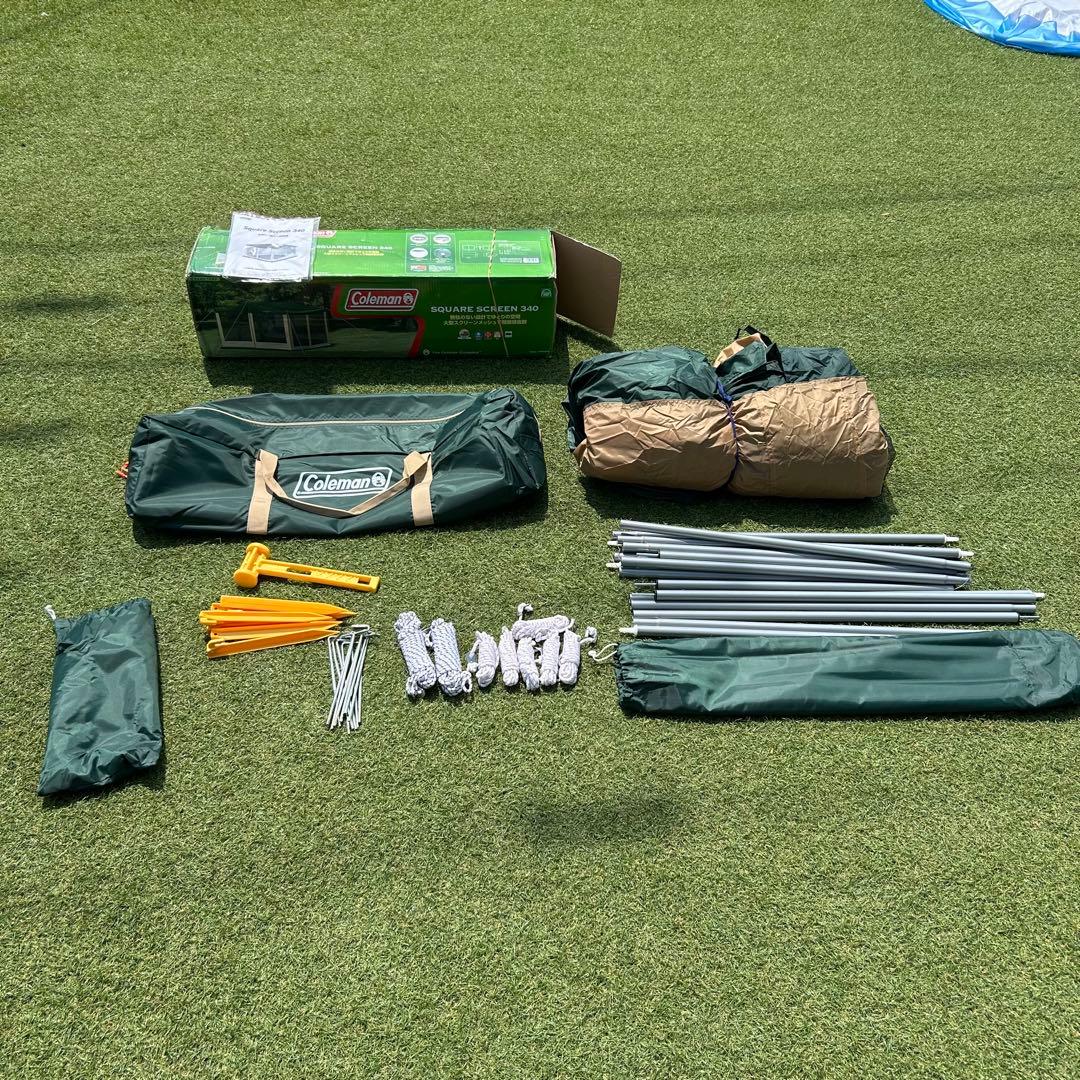 スクエアスクリーン 340付属品完備 Coleman