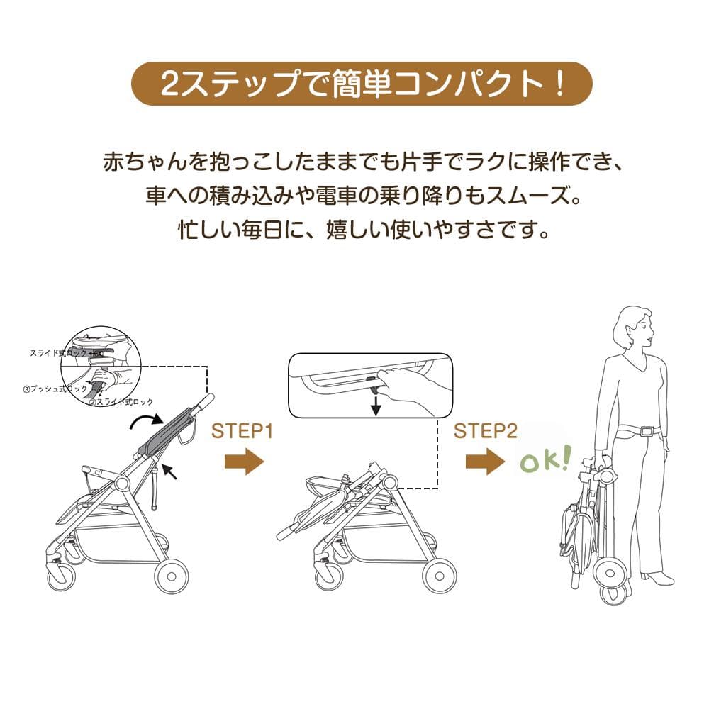 在庫一掃！ベビーカー 折りたたみ 超コンパクト 軽量 0~3歳頃 AB兼用