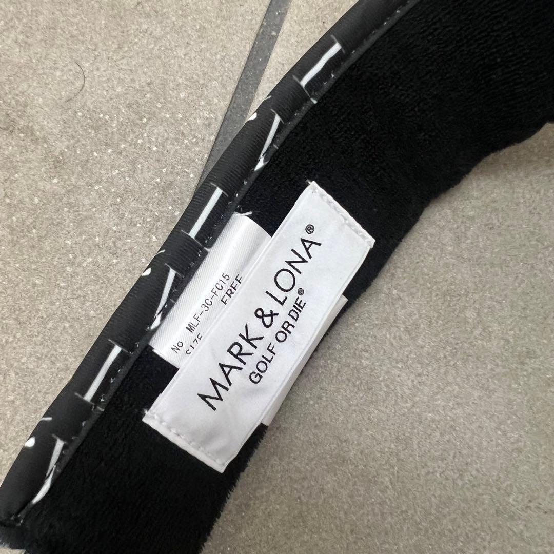 MARK&LONA マークアンドロナ　総柄　サンバイザー　キャップ　黒