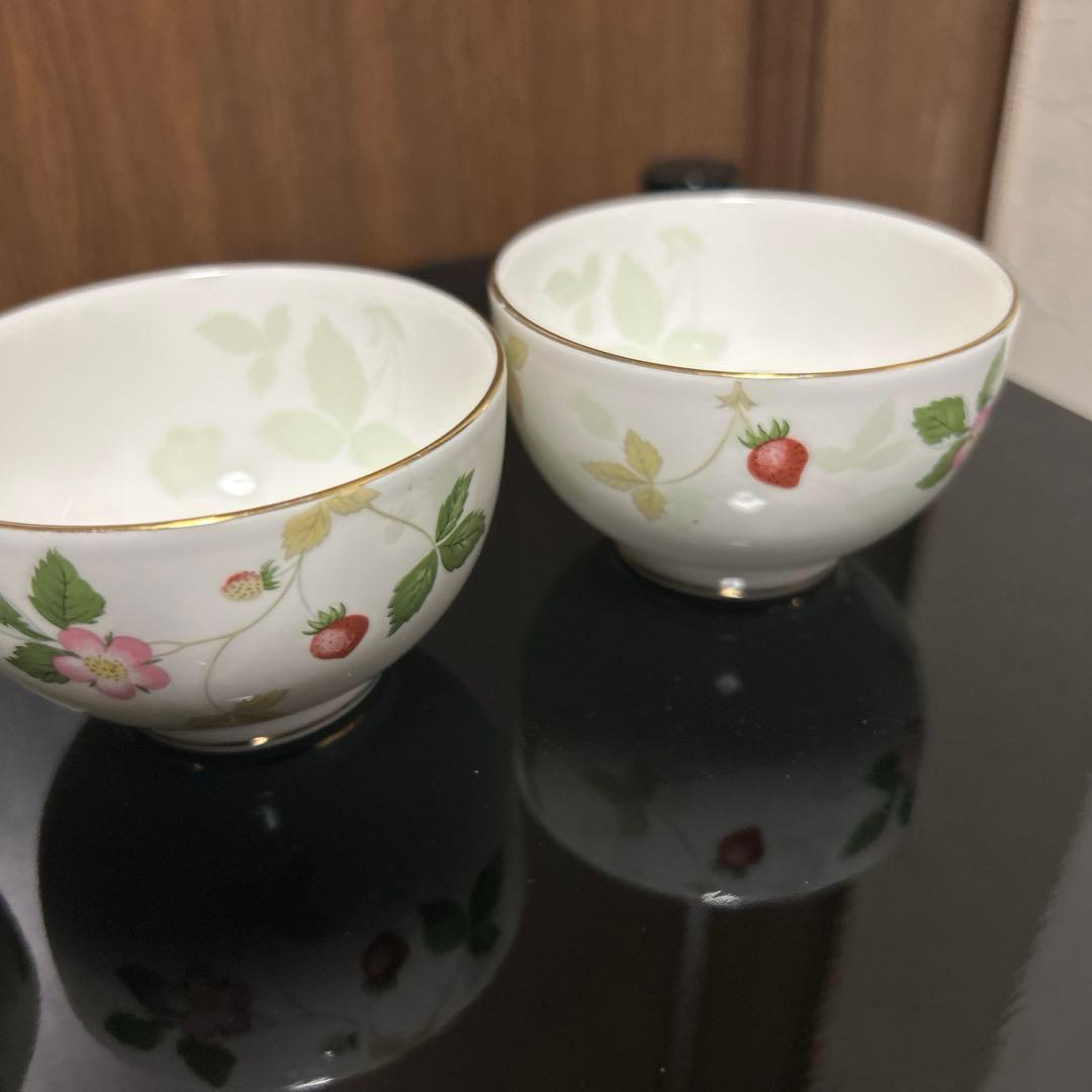 4個セット　ウェッジウッド ワイルドストロベリー ジャパニーズ ティーカップ