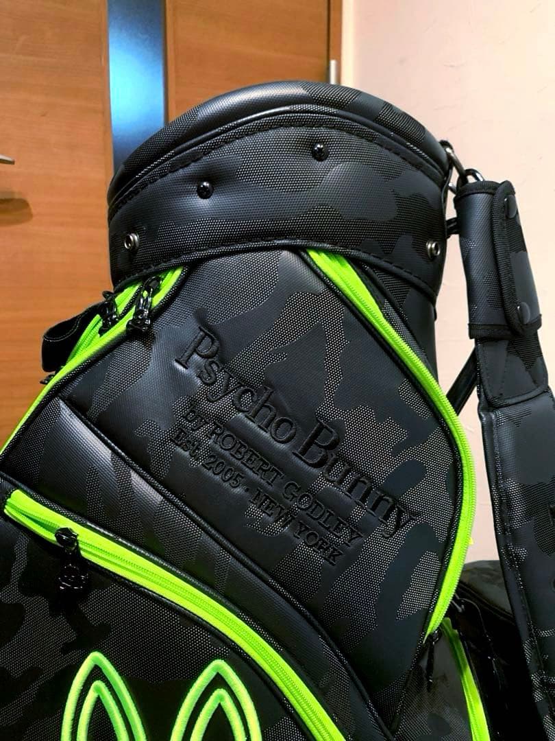 希少　完売美品　サイコバニー　キャディバッグ　ハイグレードモデル　ブラックカモ