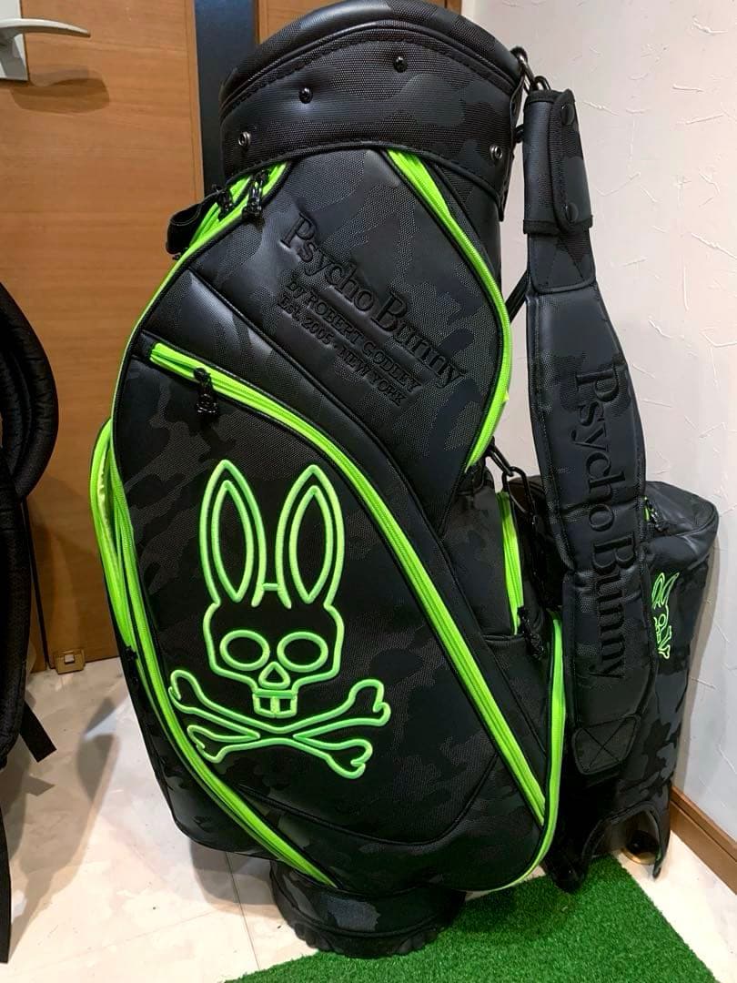 希少　完売美品　サイコバニー　キャディバッグ　ハイグレードモデル　ブラックカモ