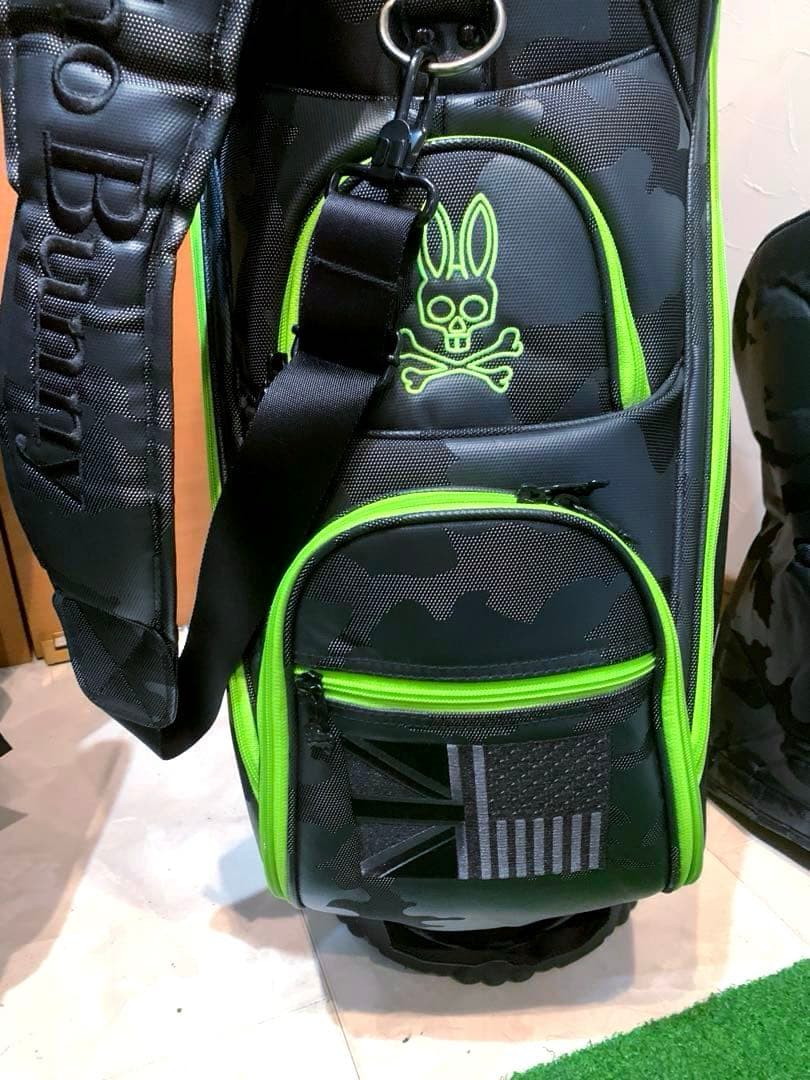 希少　完売美品　サイコバニー　キャディバッグ　ハイグレードモデル　ブラックカモ