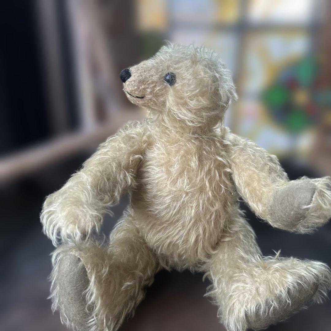 ヴィンテージ　蚤の市で購入！可愛いテディベア　ベージュのクマのぬいぐるみ