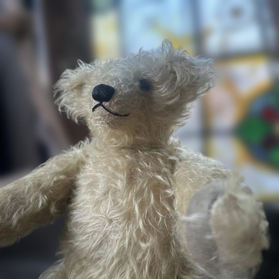 ヴィンテージ　蚤の市で購入！可愛いテディベア　ベージュのクマのぬいぐるみ
