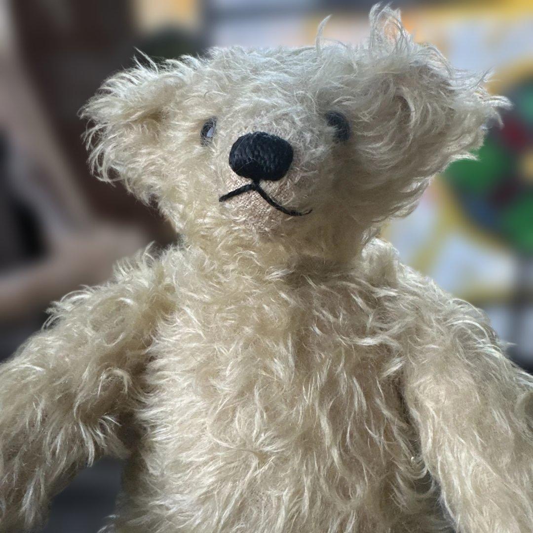 ヴィンテージ　蚤の市で購入！可愛いテディベア　ベージュのクマのぬいぐるみ