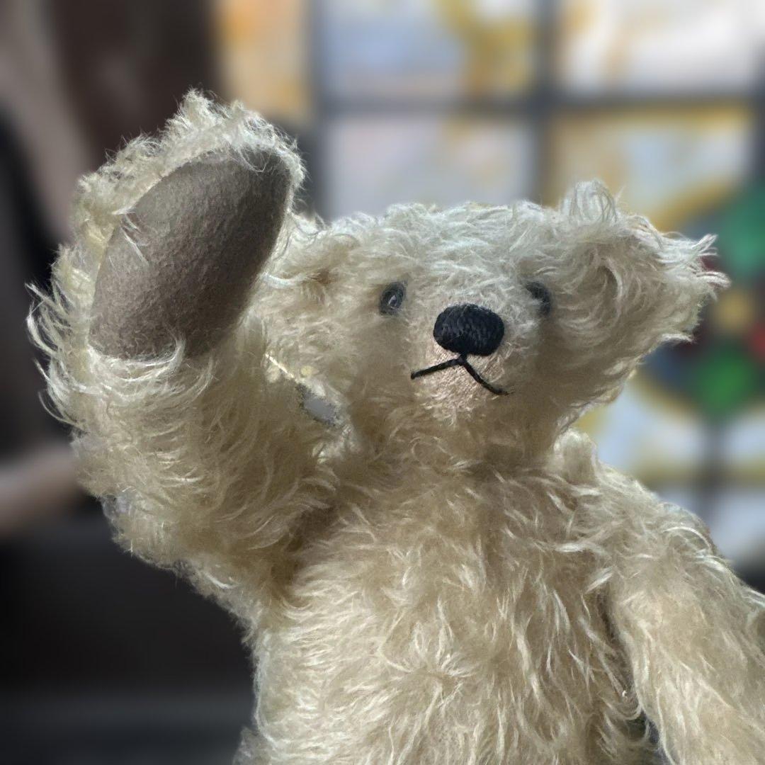 ヴィンテージ　蚤の市で購入！可愛いテディベア　ベージュのクマのぬいぐるみ