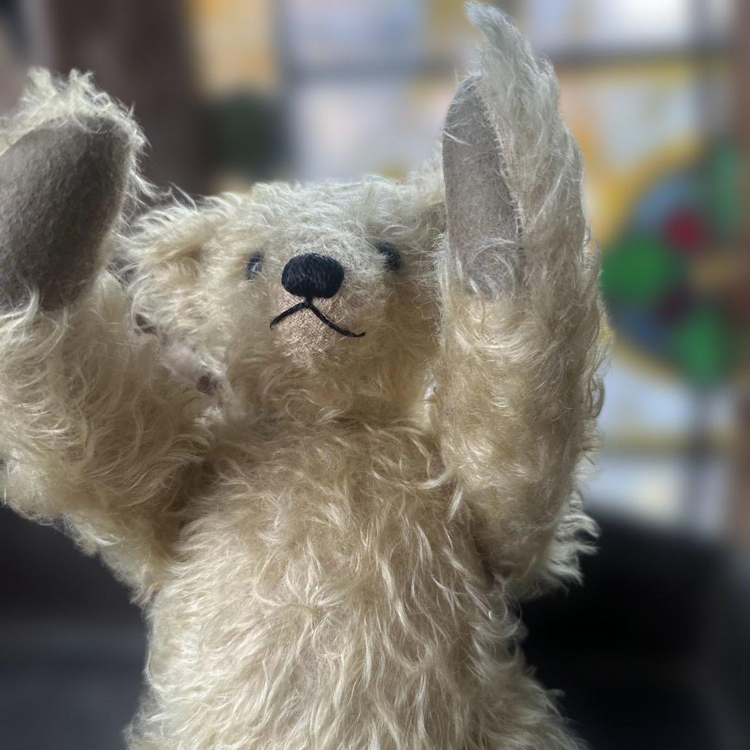 ヴィンテージ　蚤の市で購入！可愛いテディベア　ベージュのクマのぬいぐるみ