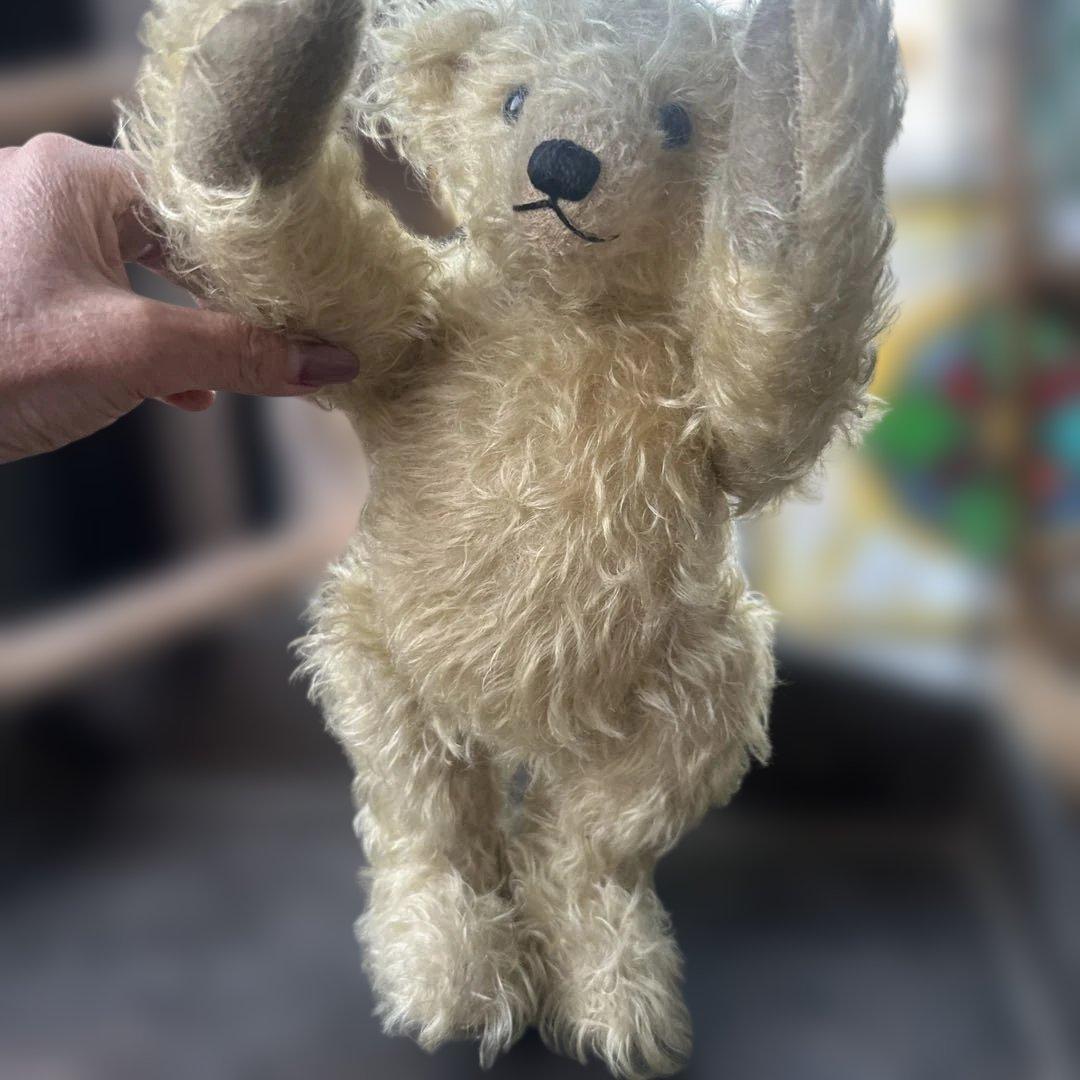ヴィンテージ　蚤の市で購入！可愛いテディベア　ベージュのクマのぬいぐるみ