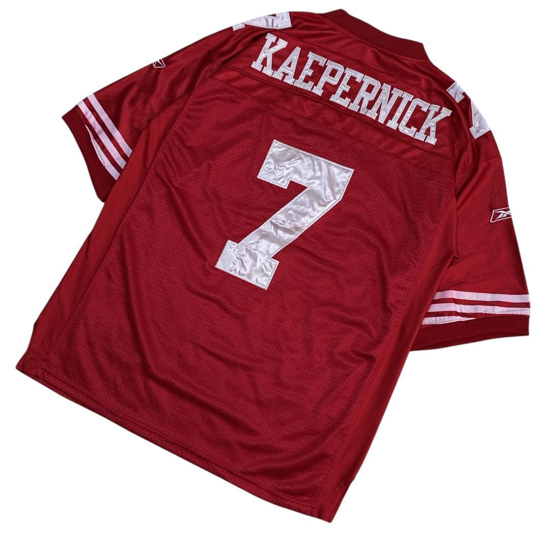 NFL 49ers Reebok ユニフォーム アメフト ゲームシャツ 刺繍ロゴ