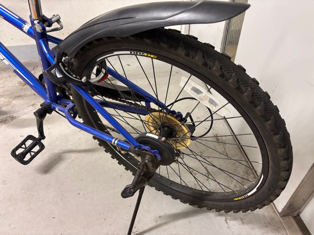【一部エリア送料込】自転車　青 前バスケット付