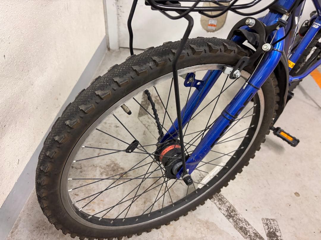 【一部エリア送料込】自転車　青 前バスケット付
