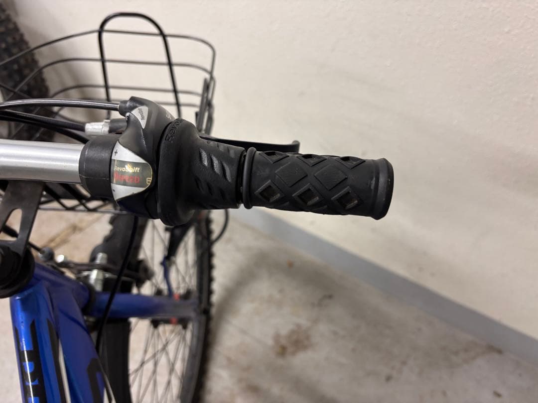【一部エリア送料込】自転車　青 前バスケット付