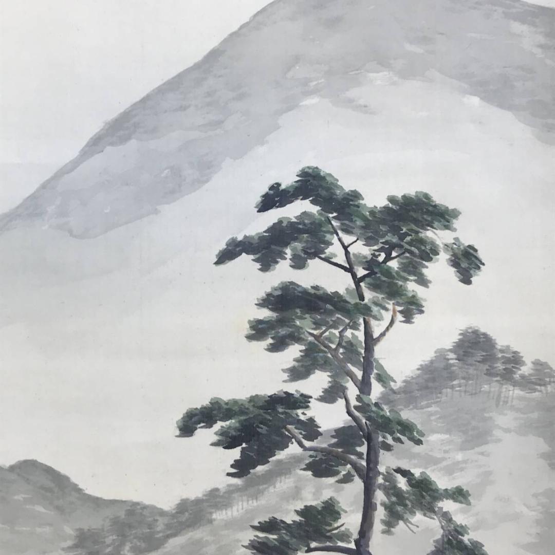 作者不詳/田家風景図/山水図/掛軸/名家伝来/AD-811