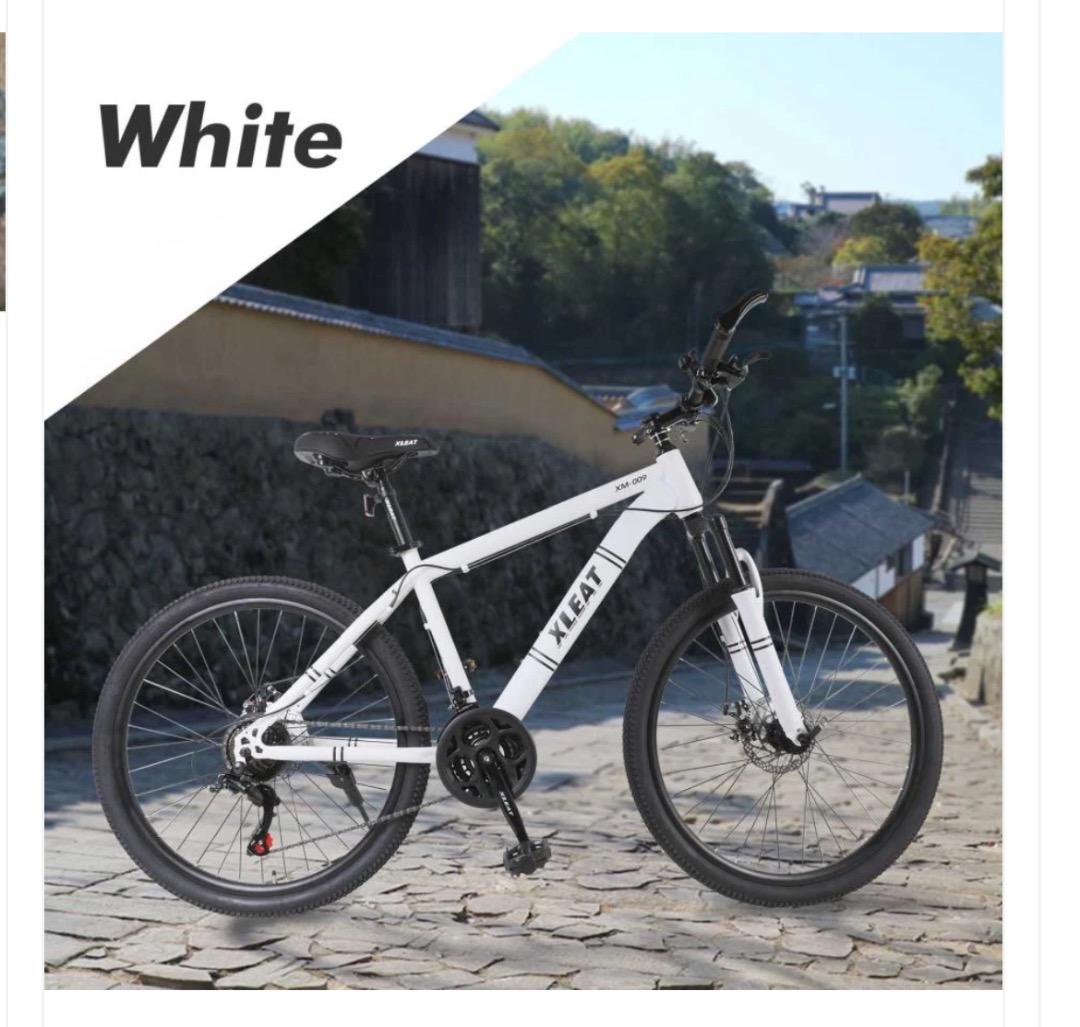 新品 クロスバイク 自転車 マウンテン ロード アウトドア ホワイトR1843