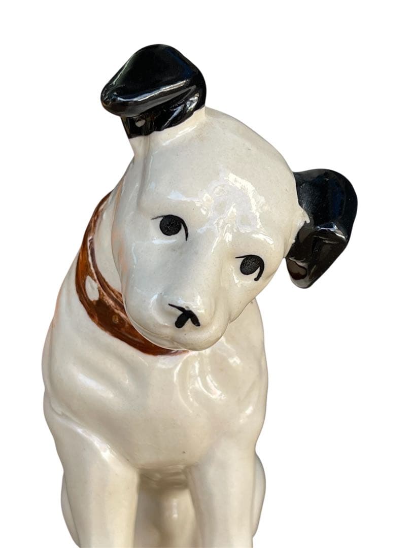 当時物 Victor ビクター 陶器製 犬 ニッパー 置物 オブジェ　16cm