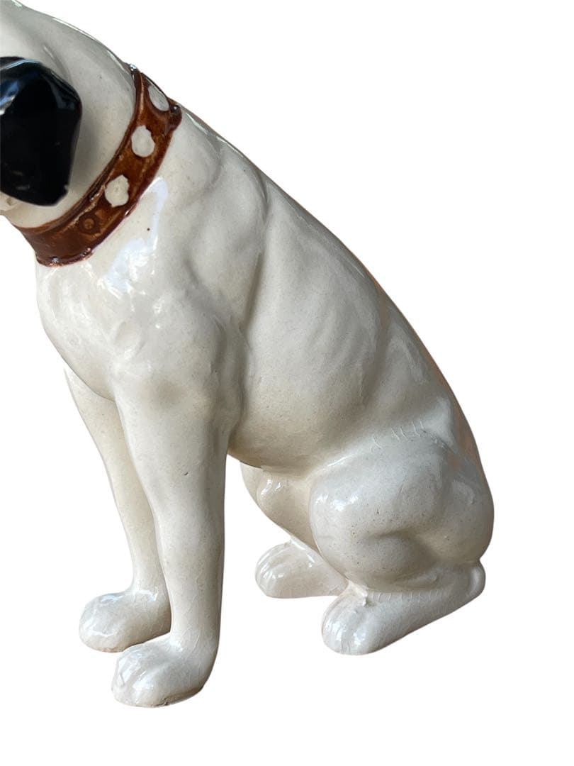当時物 Victor ビクター 陶器製 犬 ニッパー 置物 オブジェ　16cm