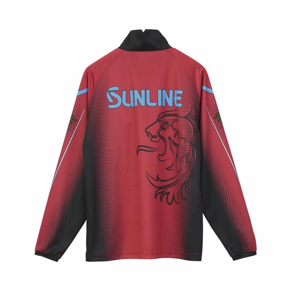 サンライン　PRODRY　シャツ　長袖　S　レッド【新品】釣り　ウェア