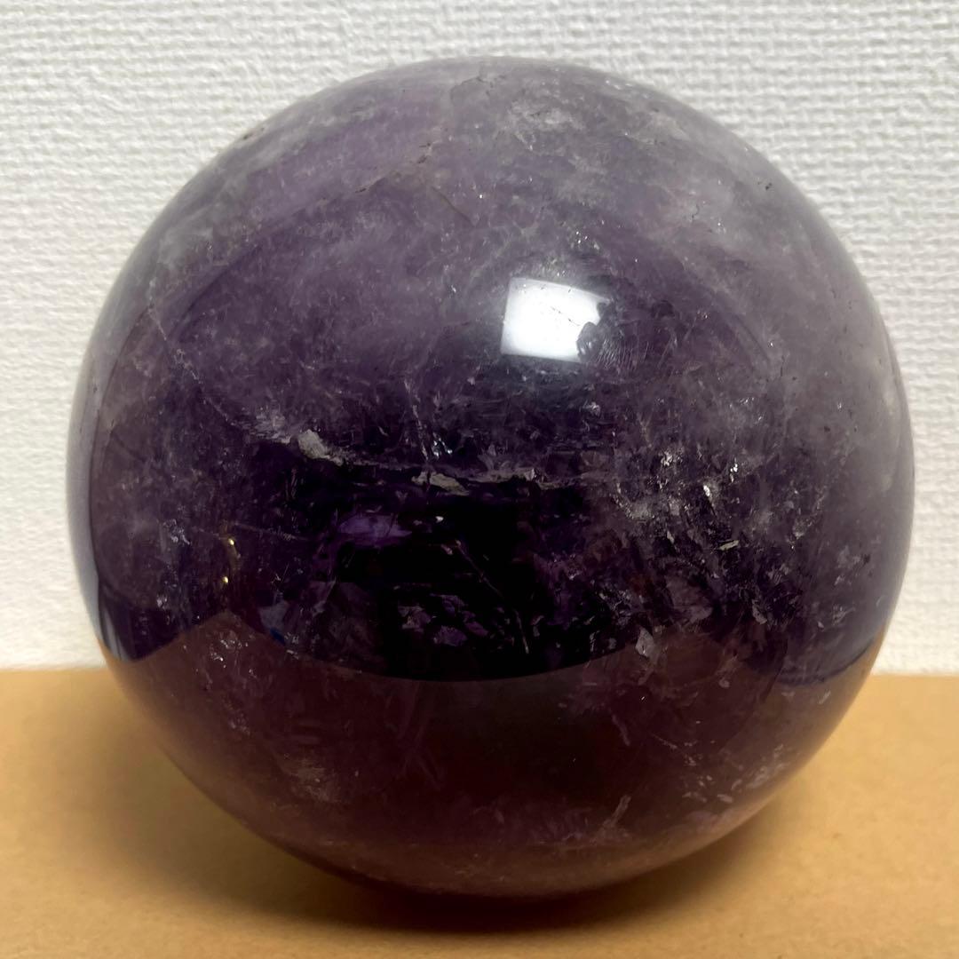 逸品大宝珠アメジスト 紫水晶 レインボー　丸玉 スフィア 天然石 パワーストーン