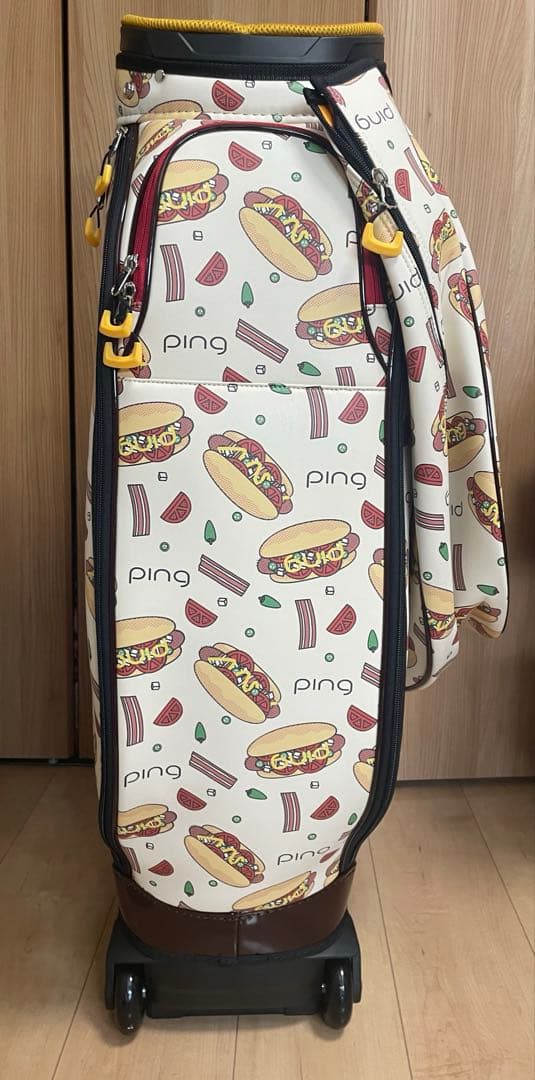 PING ホットドッグ柄 キャディバッグ　トラベルバック付