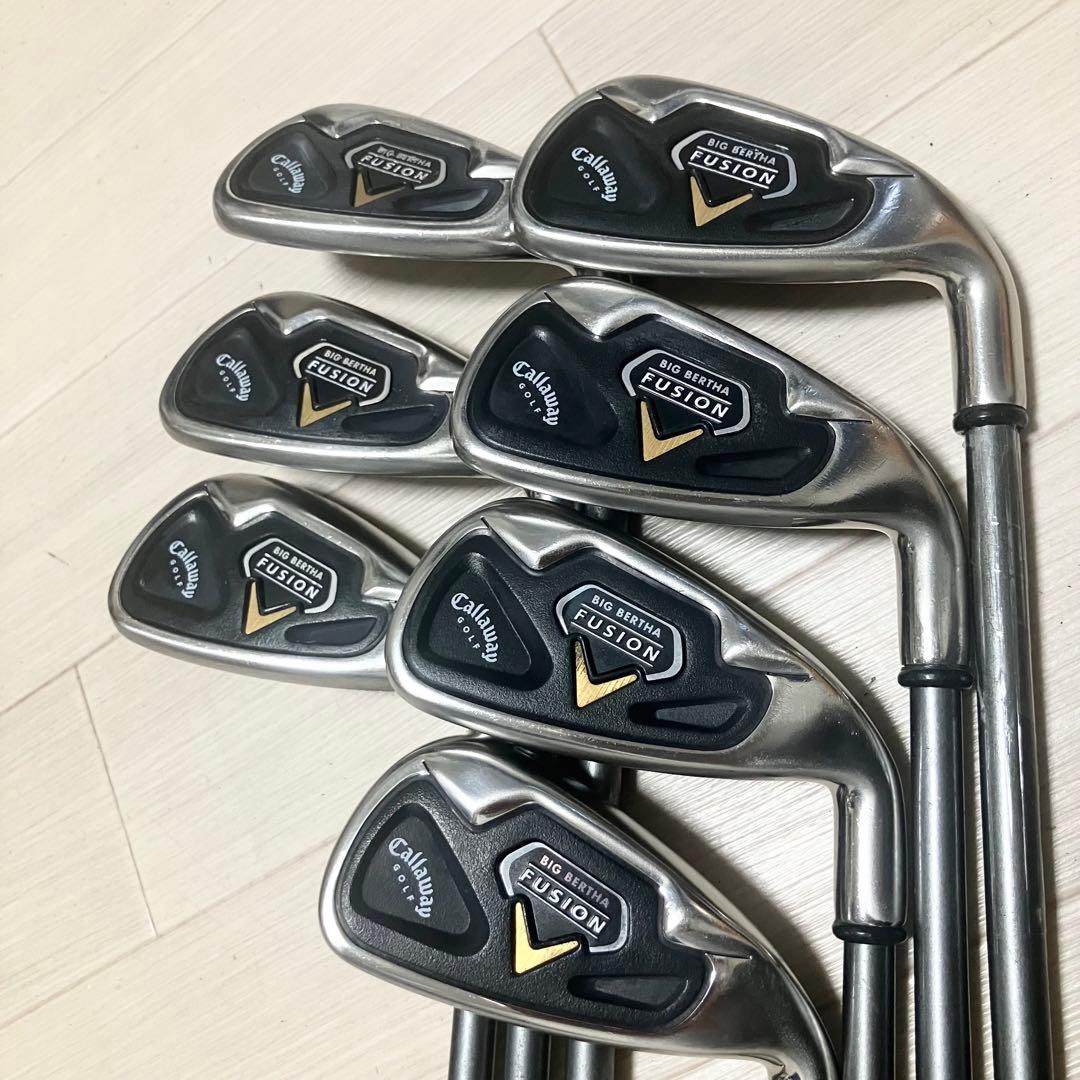 【クリーニング済callaway FUSIONキャロウェイアイアンセット7本/R