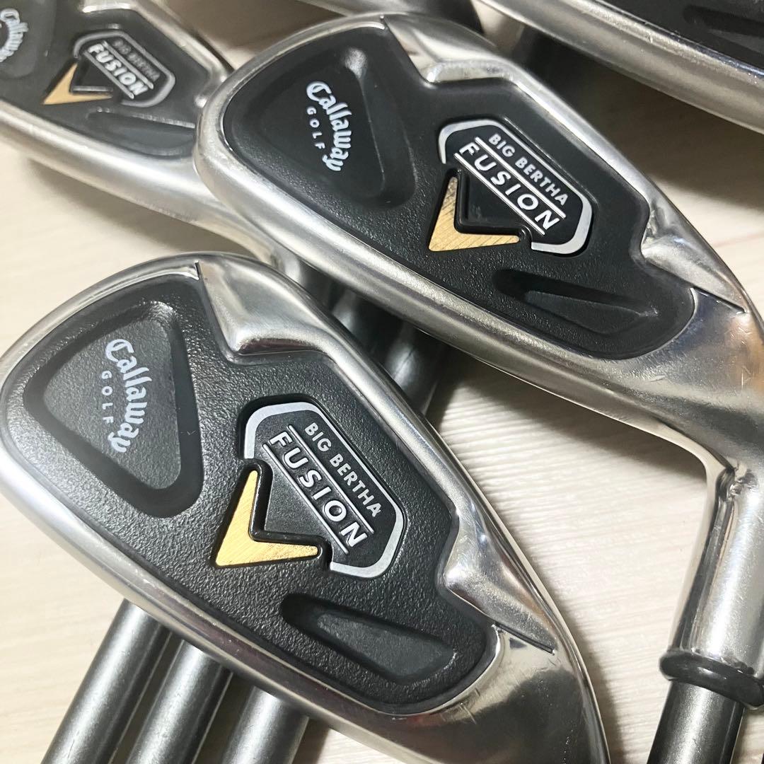 【クリーニング済callaway FUSIONキャロウェイアイアンセット7本/R