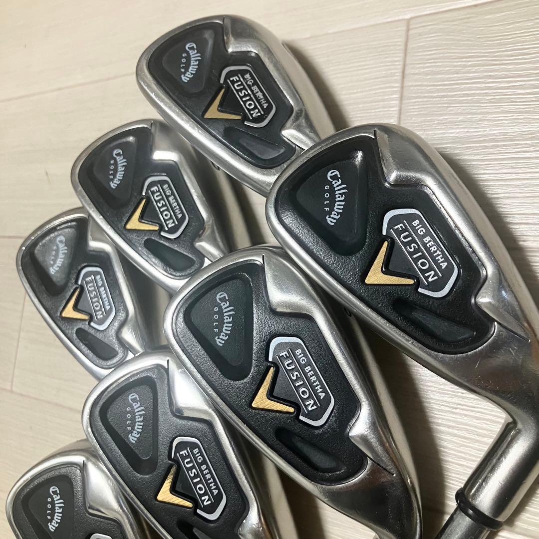 【クリーニング済callaway FUSIONキャロウェイアイアンセット7本/R
