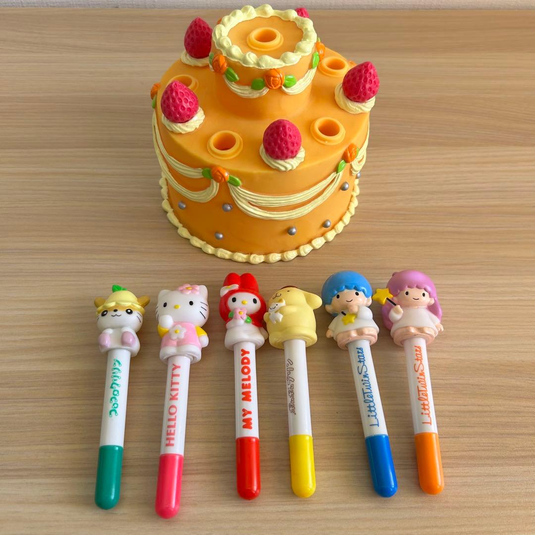 【未使用】　サンリオ　デコレーションケーキ　ボールペンセット　非売品　当時物