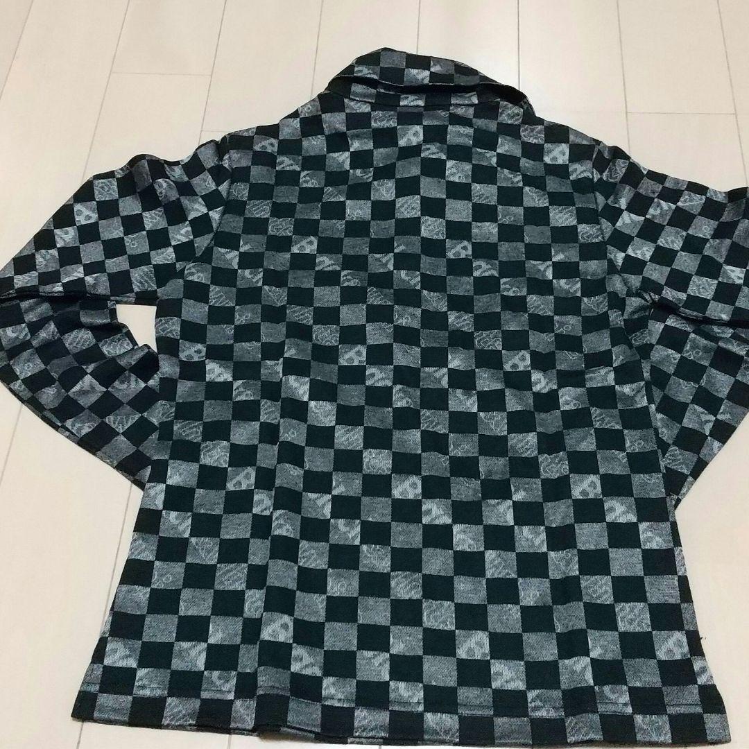 新品未使用♪チェック柄長袖シャツ◆Black & White