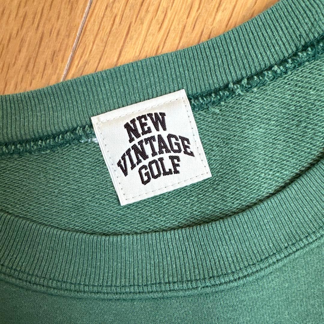 NEW VINTAGE GOLF　ロゴスウェット　XL 緑