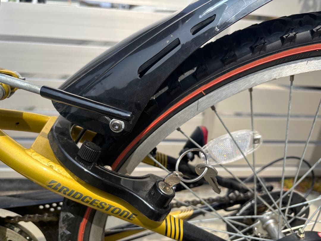 超美品 ブリヂストン 24型 子供用自転車 ゴールド EX46 変速