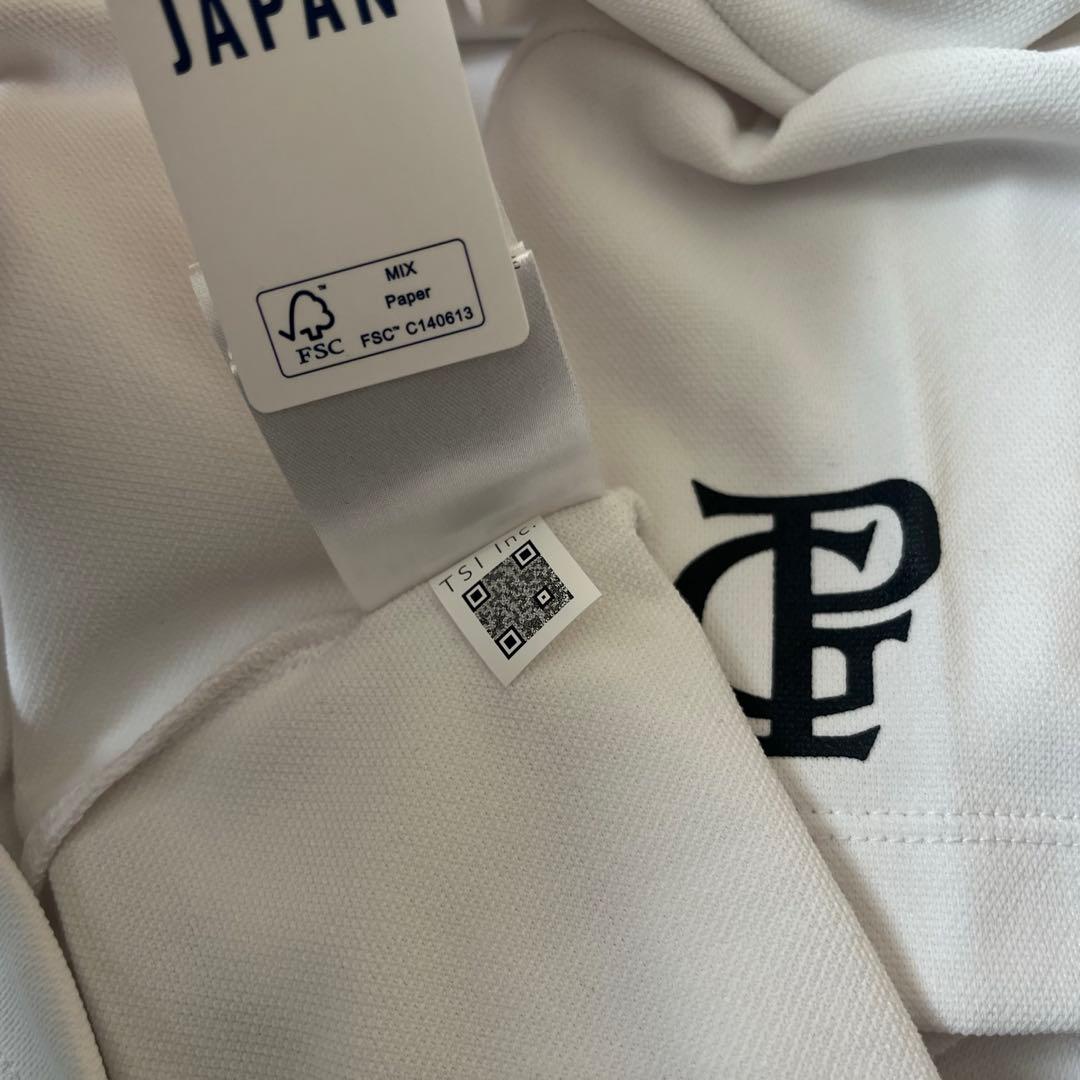 新品★パーリーゲイツ 半袖ハイネックシャツ モックネックシャツ 白×黒ロゴ 0