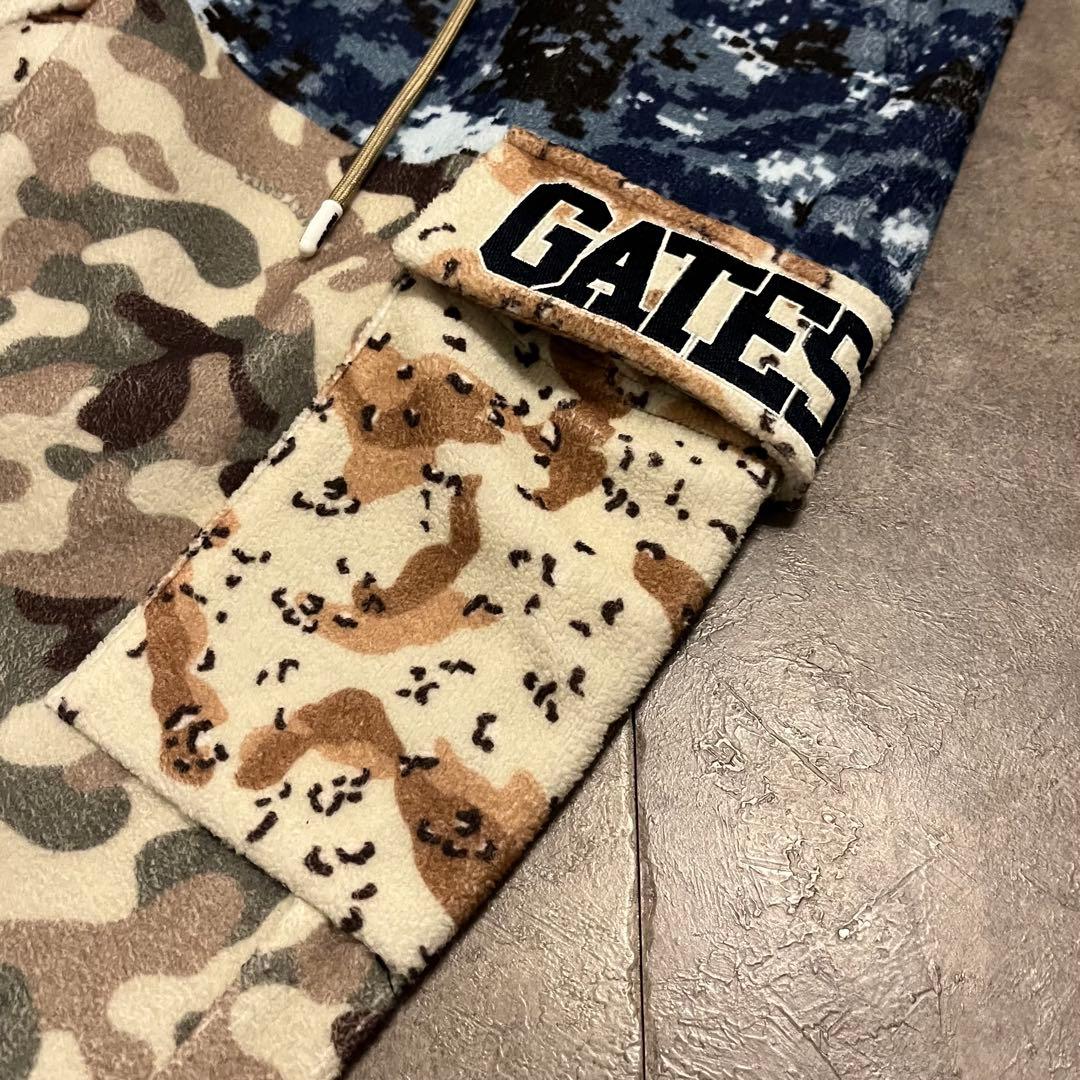 新品 パーリーゲイツ マルチカモ柄パンツ 耳当て付き防寒サンバイザー セット