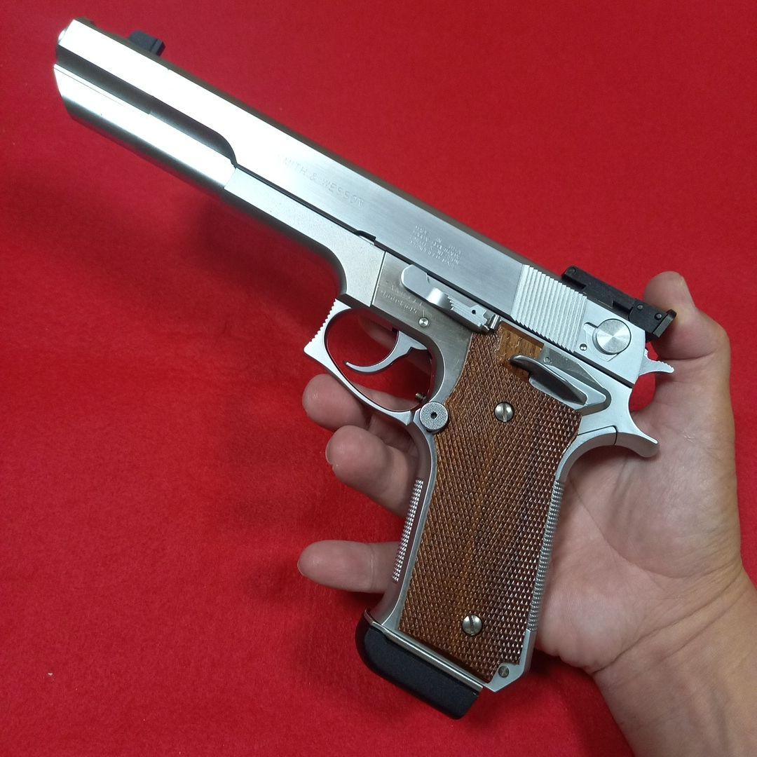 美品　MGC S&W M645 ピンポインター　木製グリップ