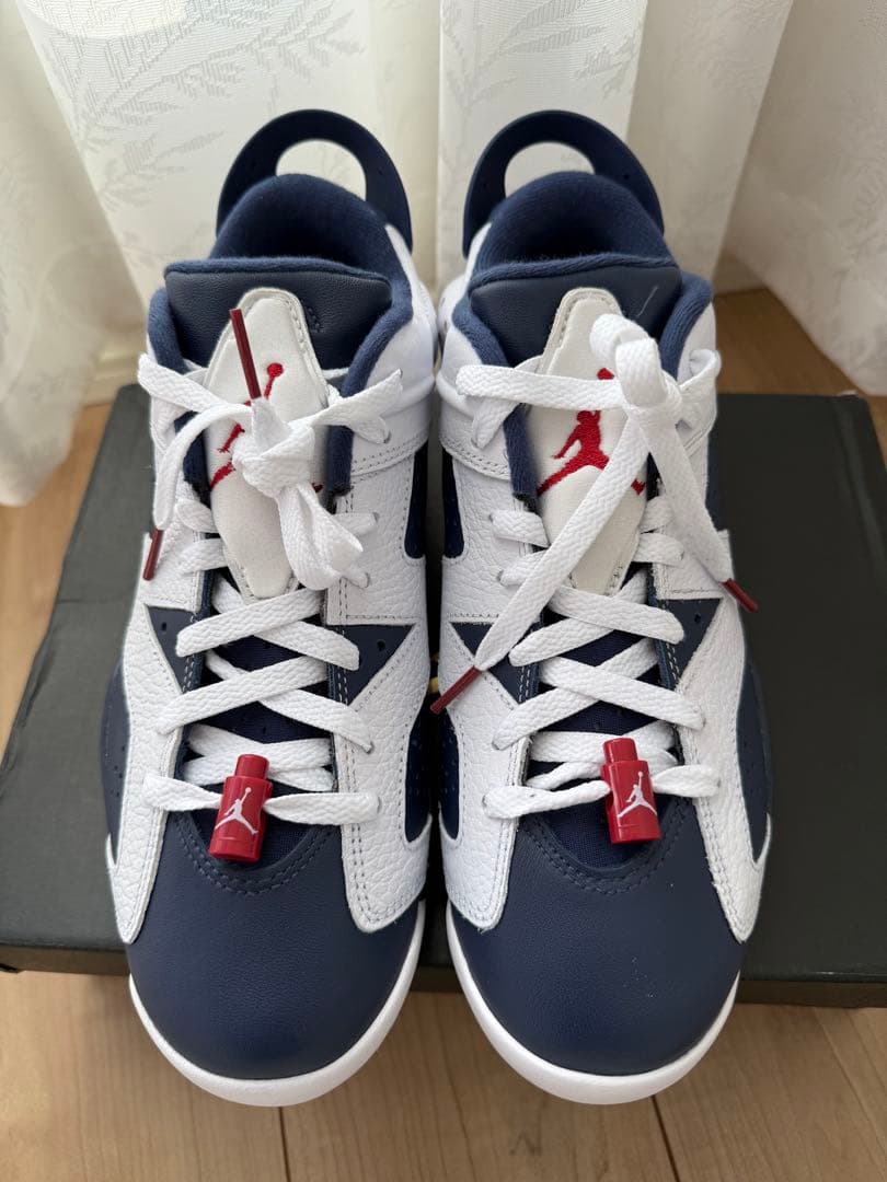 Air Jordan 6 ゴルフシューズ ホワイト/ネイビー/レッド