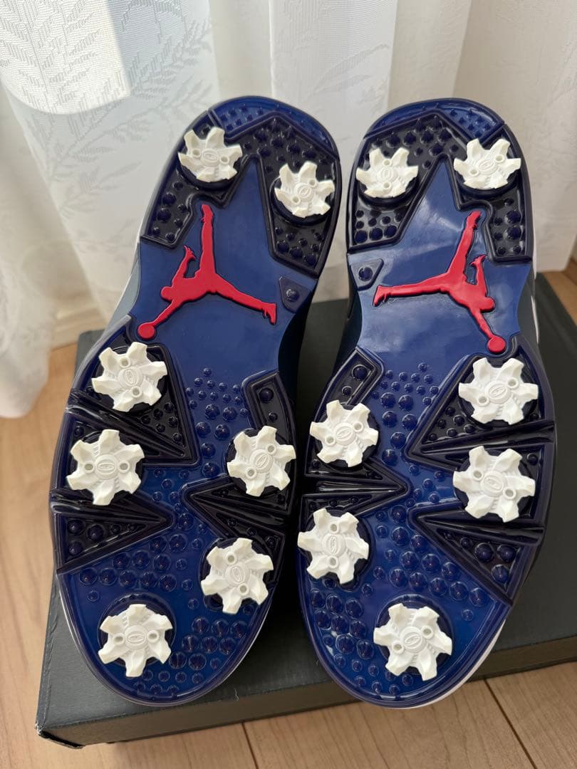 Air Jordan 6 ゴルフシューズ ホワイト/ネイビー/レッド